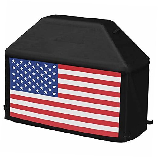 Heavy Duty BBQ Grill Cover, Large 58 Inch Waterproof Dust Cover American Flag