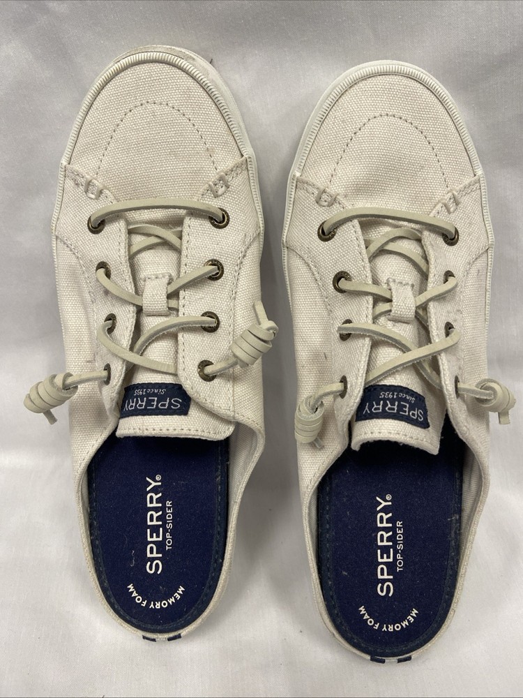 Sperry Top-Sider Womens Crest Vibe Size 9.0 M White Mule Sneakers