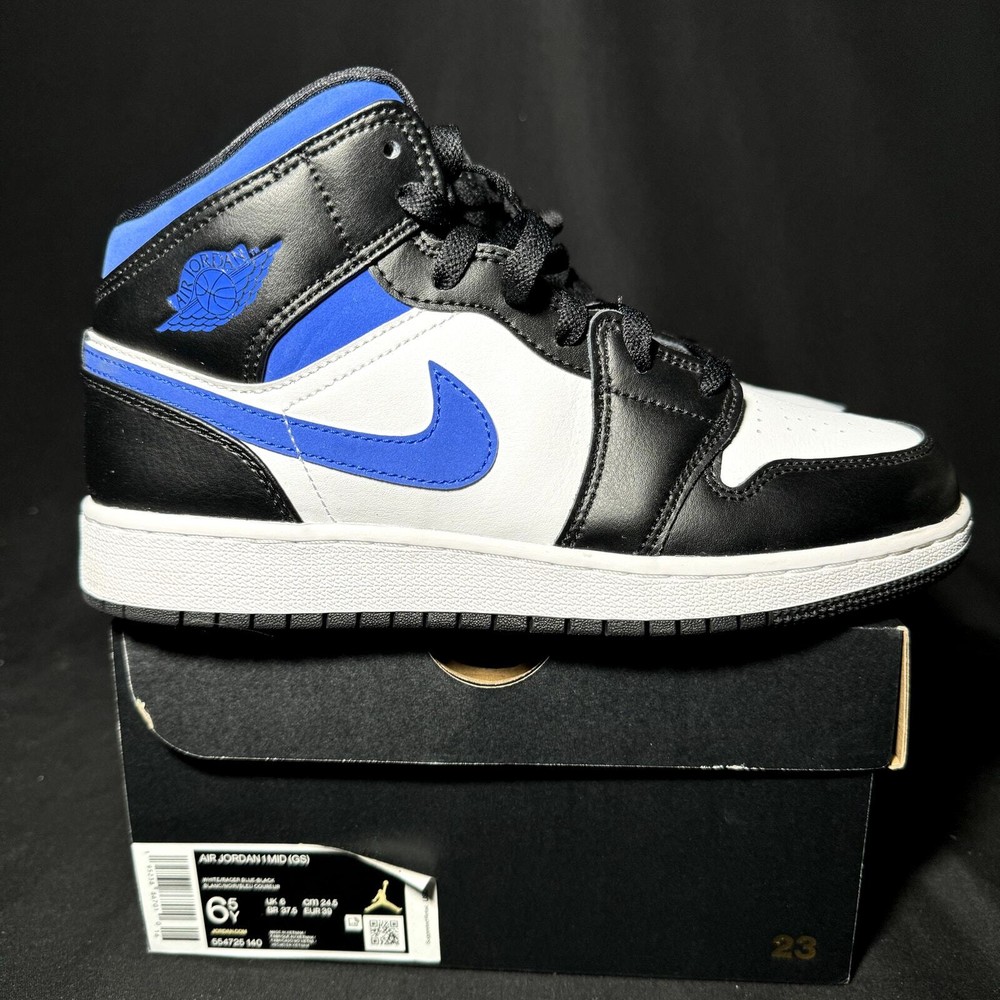 Nike Air Jordan 1 Mid GS Racer Blue 2021 Men's Shoes - Size 6.5
