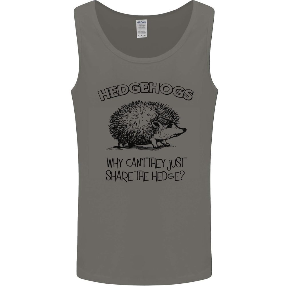 Hedgehogs Just Share the Hedge Funny Mens Vest Tank Top