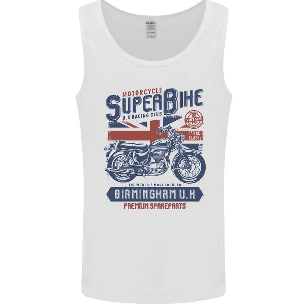Motorcycle Superbike Birmingham UK Biker Mens Vest Tank Top