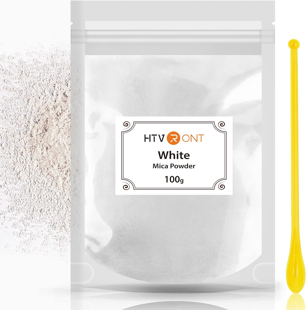 White Mica Powder for Epoxy Resin - 3.5 Oz (100G) Nature Non-Toxic Mica