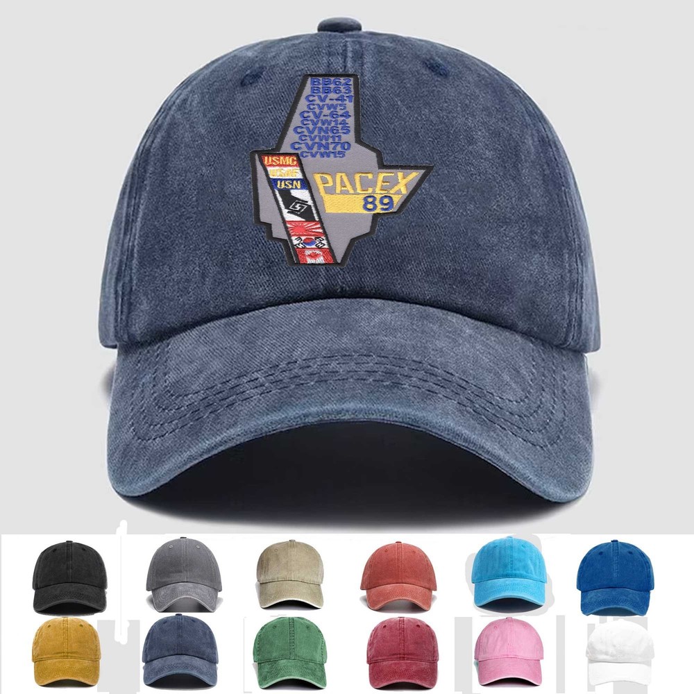 Custom Embroidered Hat Pacific Exercise PACEX 89, Veteran Cap, Trucker Hat, Gift