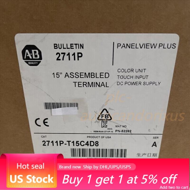 Surplus Sealed 2711P-T15C4D8 /A 2711 PanelView Terminal US Free Tax
