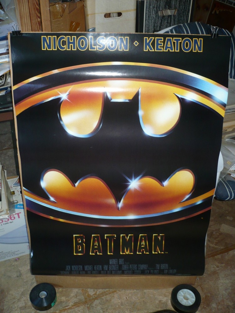 1989 Michael Keaton Batman Original NM Rolled Movie Poster