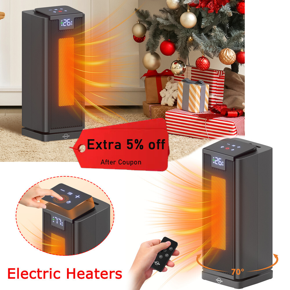 Space Heaters for Indoor Use,1500W Fast Heating Electric & Portable + Remote