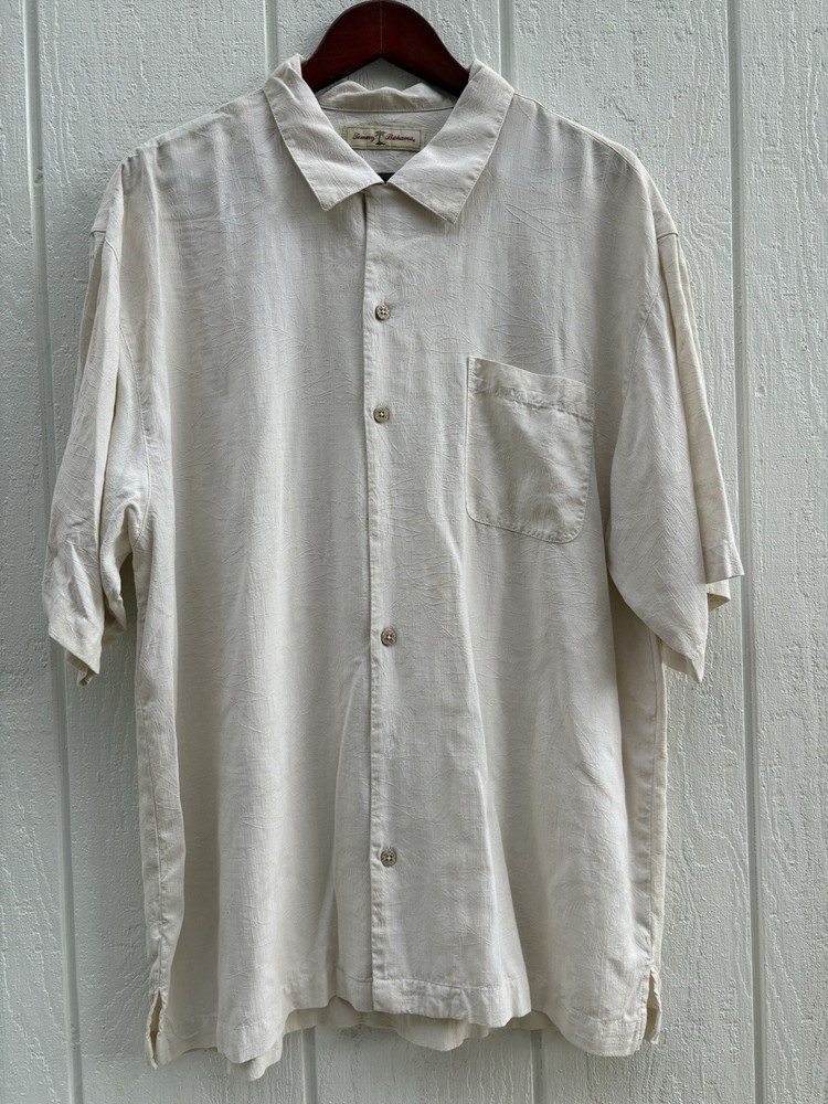 Clearance Sale!! New Tommy Bahama Men’s Silk BUTTON DOWN Shirt ,Size-image