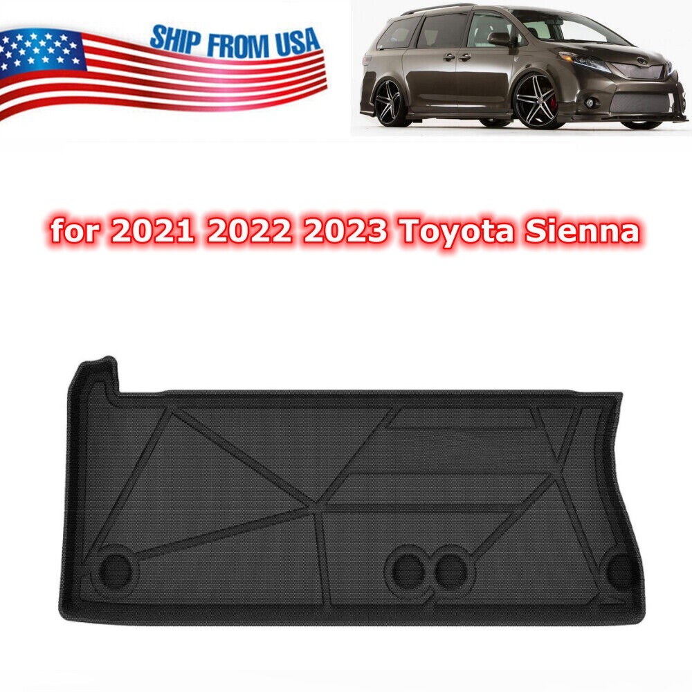 2021-2025 Toyota Sienna Rear Cargo Trunk Liner Floor Mat Carpet Protector