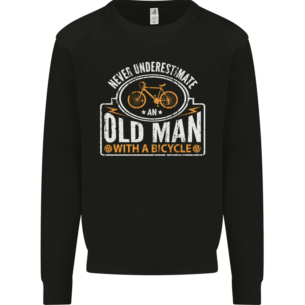Cycling Old Man Cyclist Funny Bicycle Mens Sweatshirt Jumper