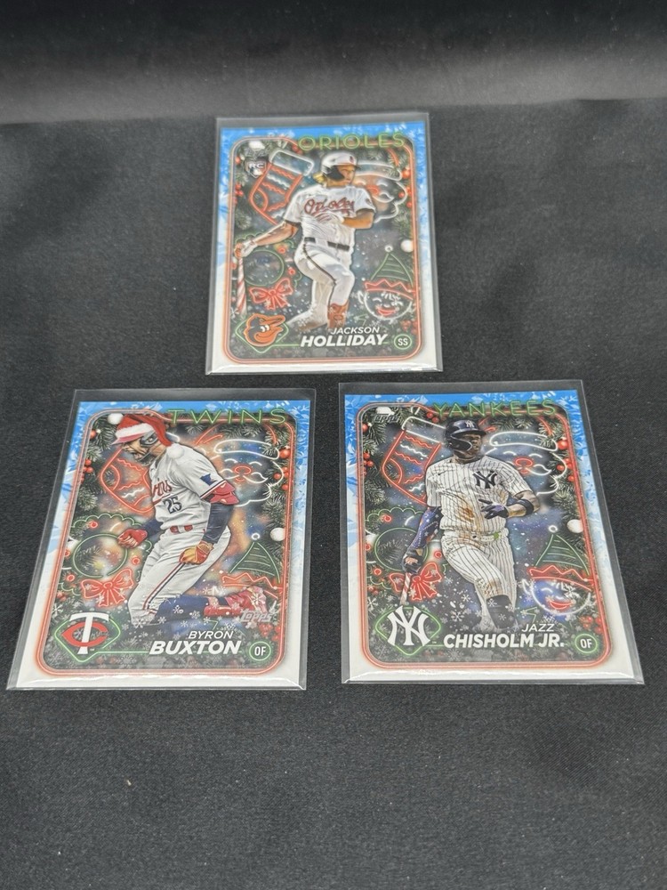 2024 Topps Holiday Image Variations (Lot of 3) - Buxton, Holliday and Chisholm