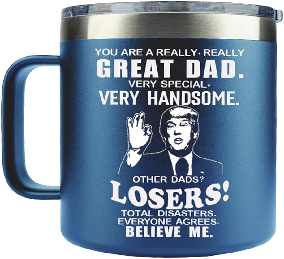 Fathers Day Gifts for Dad From Daughter Son Presents for Father Blue Tumbler Mug-image