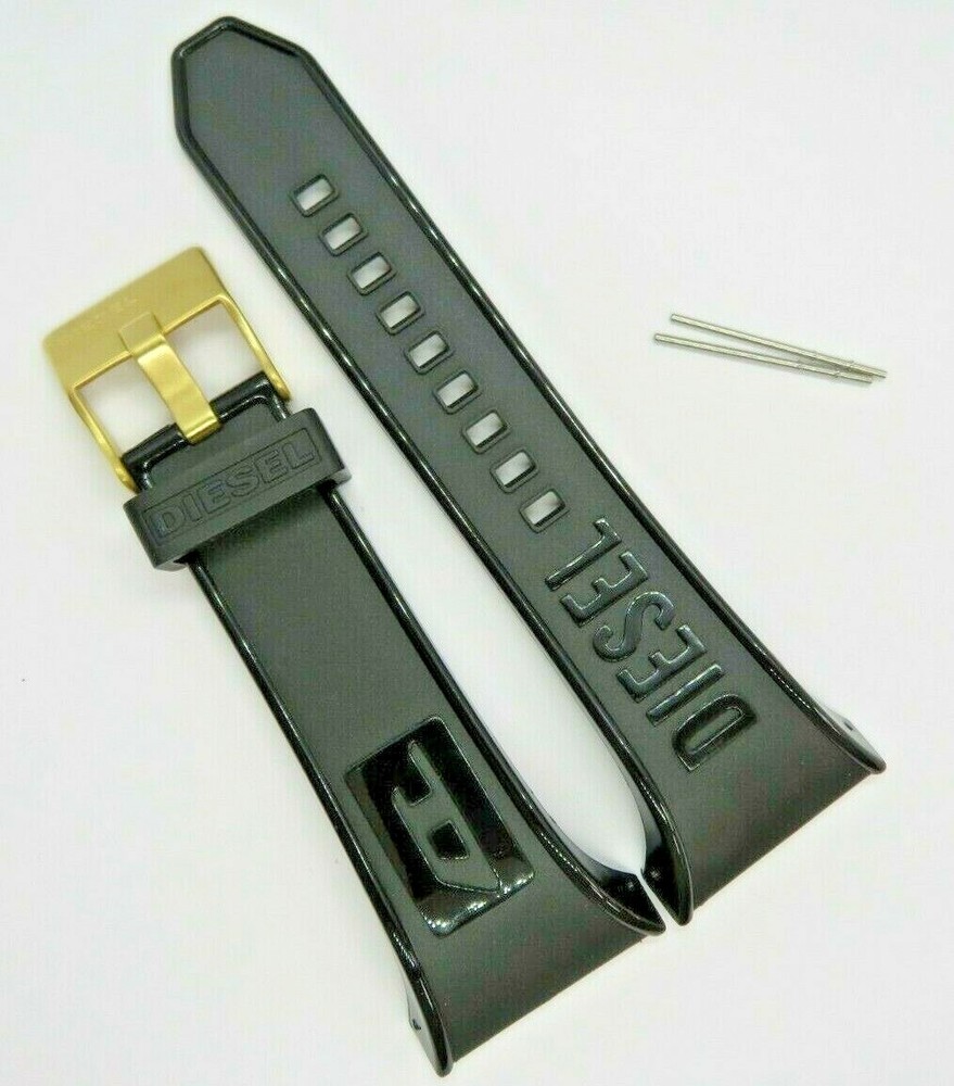 Diesel Original Replacement Leather Silicone DZ1943 Watch Band Black 32mm