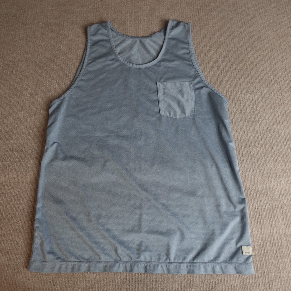Vuori Mens Shirt Medium Blue Tradewind Perormance Tank Top