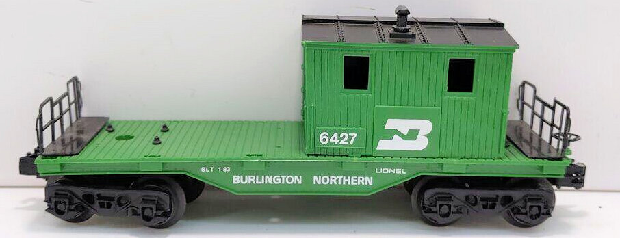 LIONEL 6-6427 BURLINGTON NORTHERN MAINTENANCE CABOOSE MOW BN *NOS*OVP* GREEN