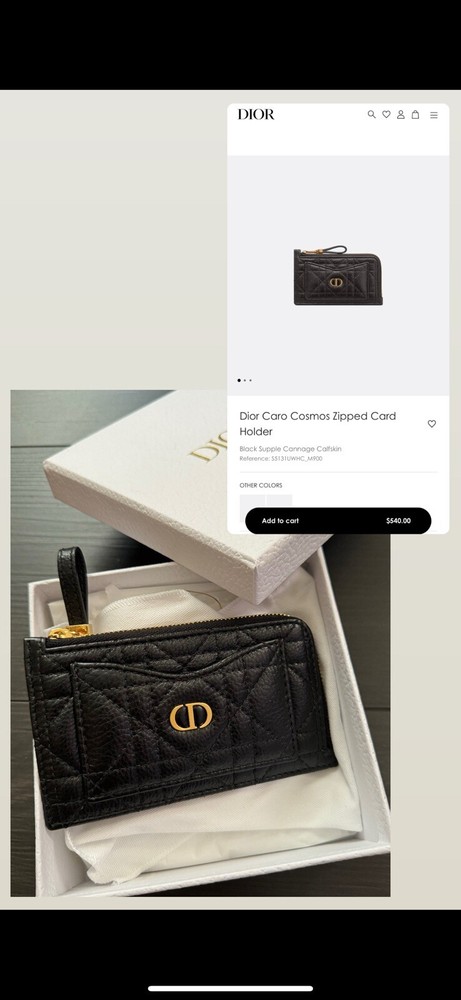 Dior Leather Card Holder for Women – Slim RFID Wallet