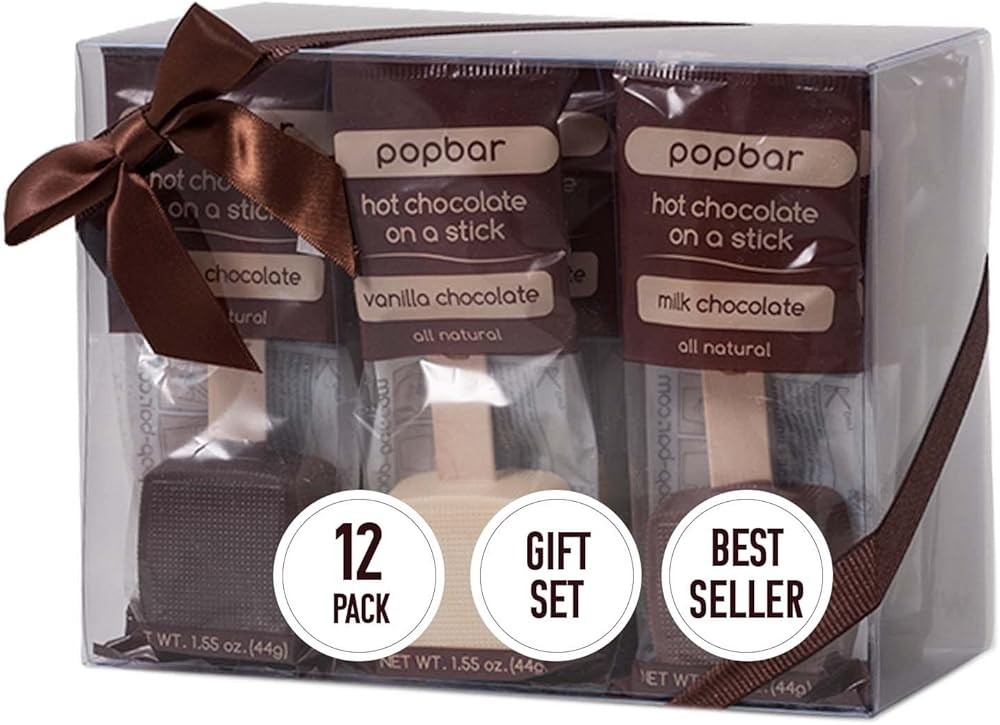 Hot Chocolate Sticks Variety Pack - 12 Count with Dark and Milk Chocolate