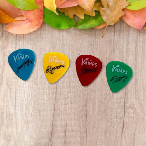 The Vamps Original Guitar Pick 4pcs Limited Rare Unused F/S