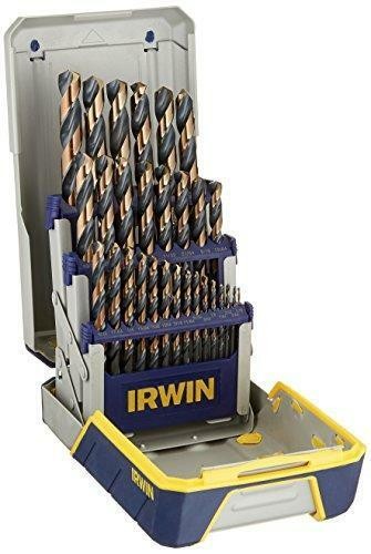 NEW IRWIN Drill Bit Set, High-Speed Steel, 29-Piece (3018005)