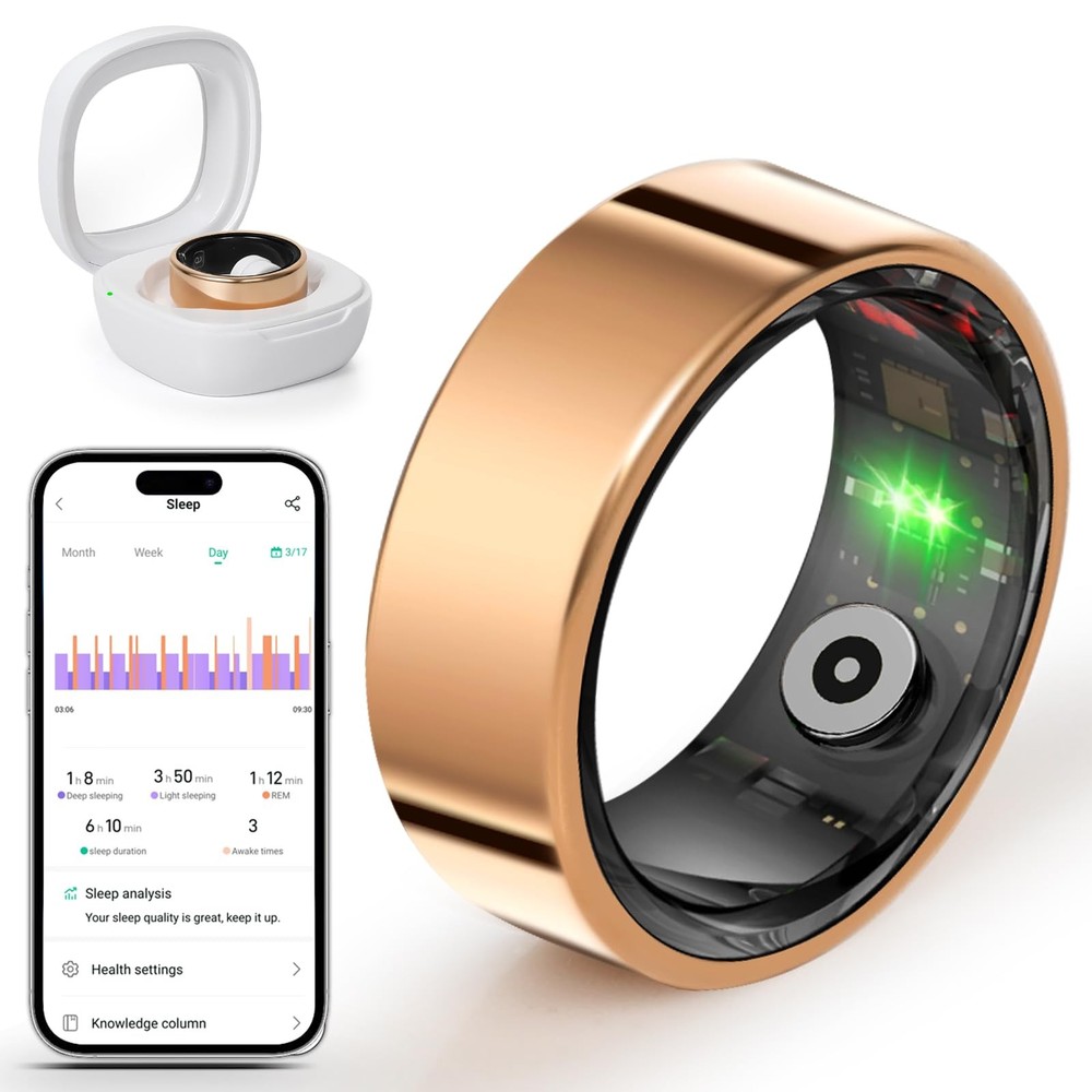 Smart Fitness Ring for Men & Women – Activity & Wellness Tracker with Heart R...