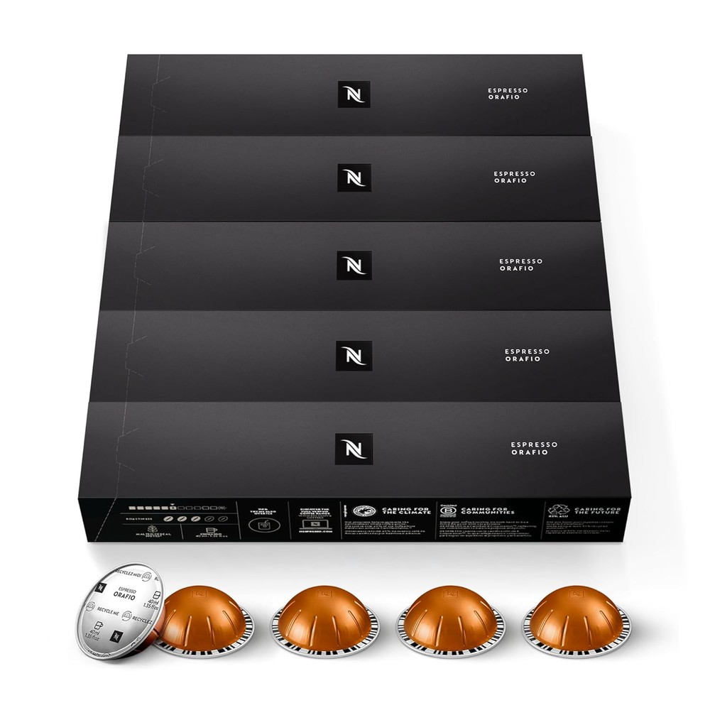 Nespresso Vertuo Orafio Medium Roast Espresso Capsules 50-Count Pack
