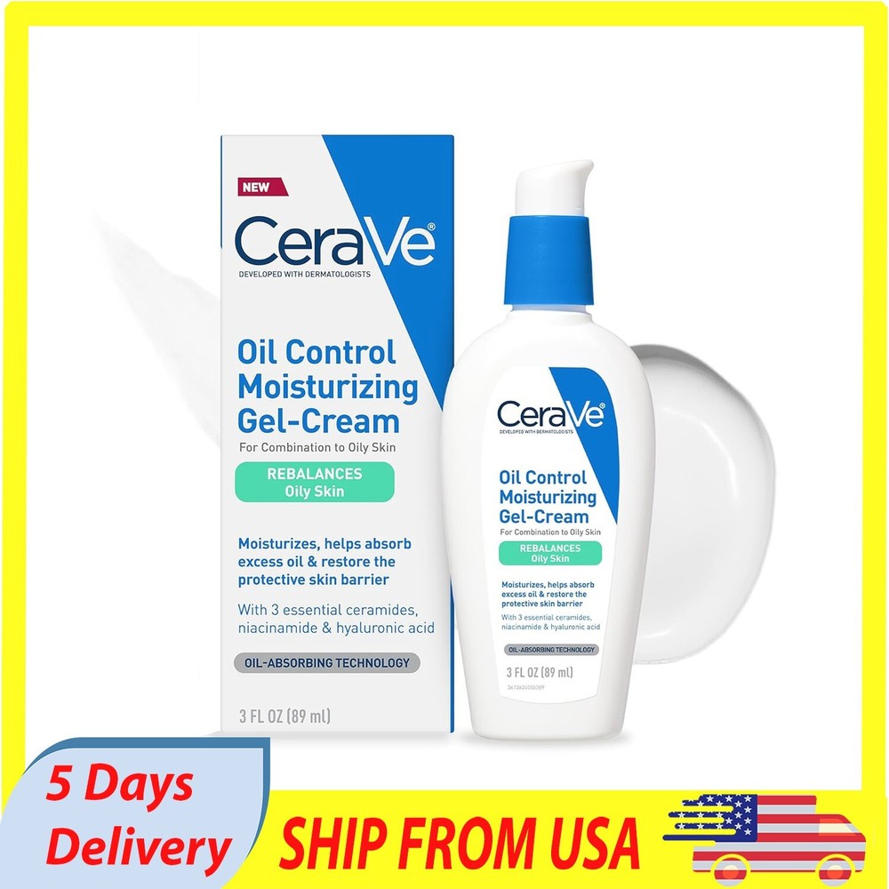 CeraVe Oil Control Moisturizing Gel-Cream for Oily Skin Care