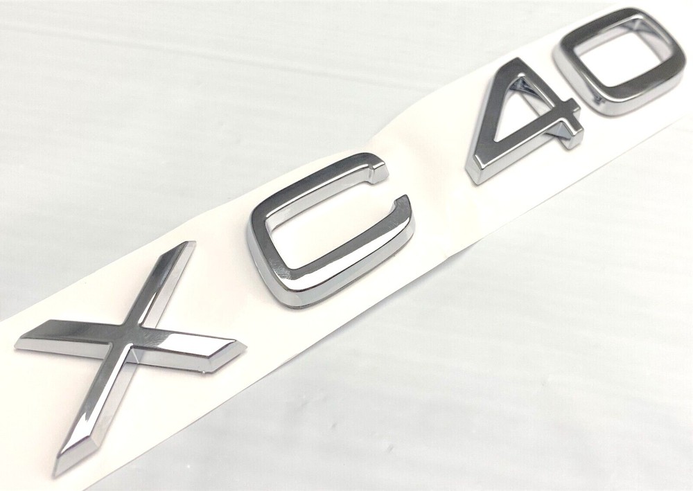 CHROME XC40 FIT VOLVO REAR TRUNK TAILGATE EMBLEM BADGE DECAL NAMEPLATE LETTERS