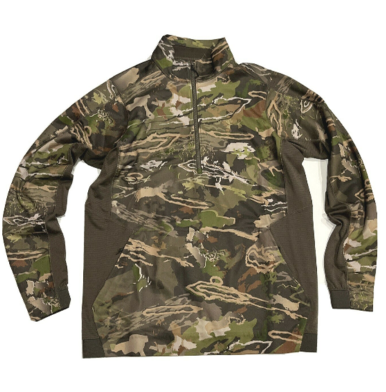 Under Armour men's Micro Thread 1/4 Zip camo hunting Pullover size Medium $90