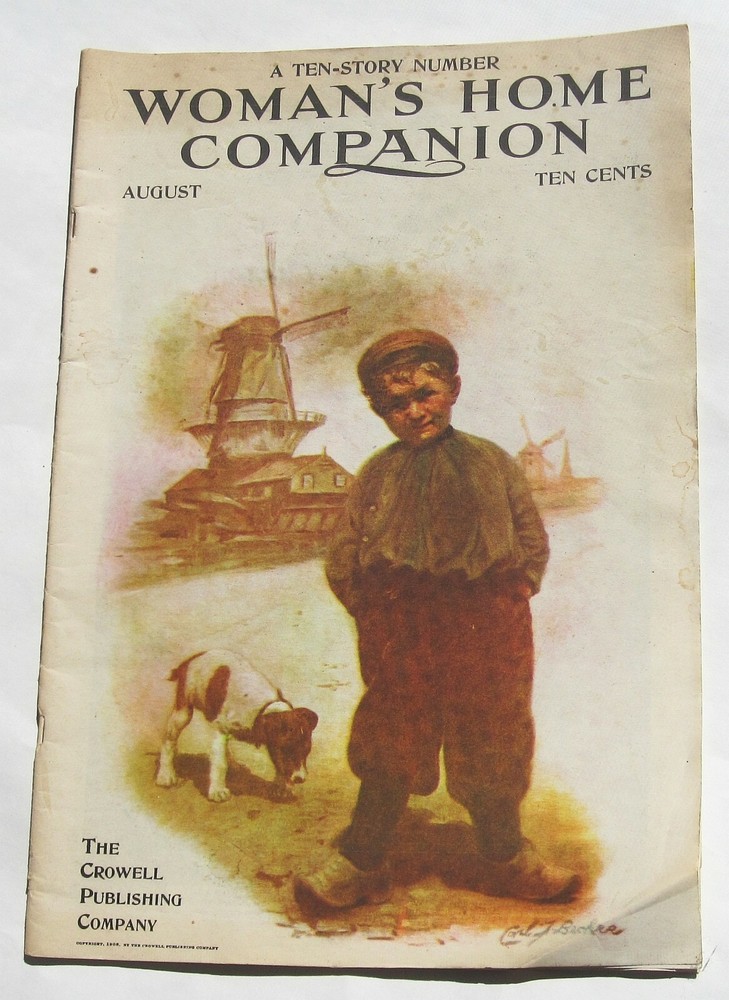 Woman's Home Companion August 1908 Magazine Very Good Vintage World War 1
