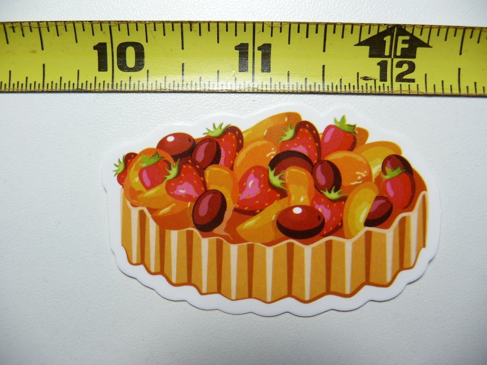 Fruit Tart Decal Sticker for Food Trucks Restaurants and Scrapbooking