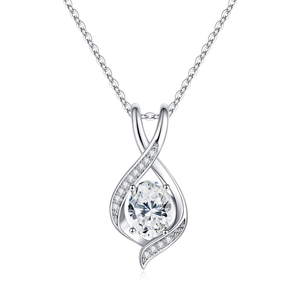 Mother's Day Gifts - Birthstone Necklace for Women Sparkle Necklace 925 Sterl...