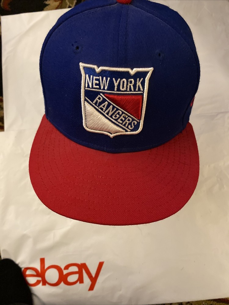New Era New York Rangers NHL Fitted Hat Sz 7 3/8 59fifty Men’s Preowned Blue