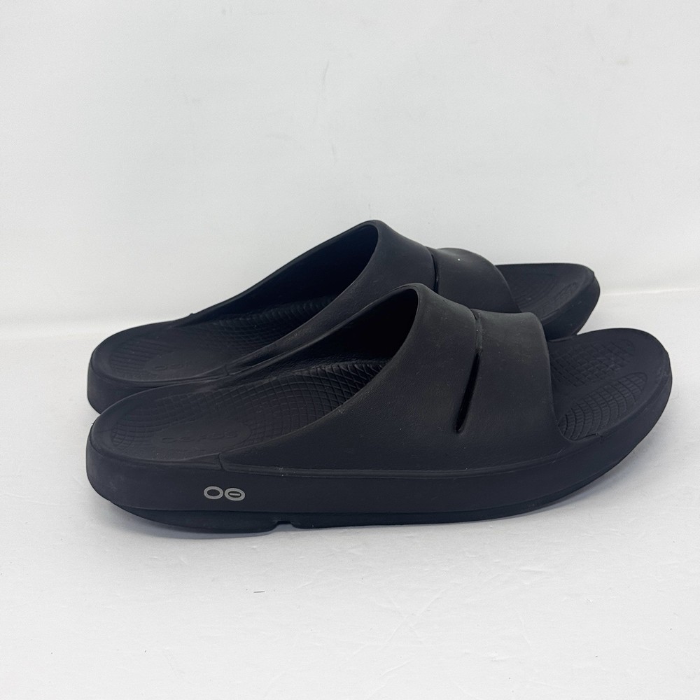 Oofos Ooahh Recovery Slides Black US Women 10 EU 41 Comfort Ortho Shoes Sandals