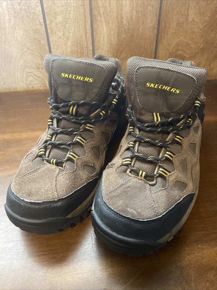 Skechers mens Outdoor, black Hiking/walking shoes size 12 Lace up