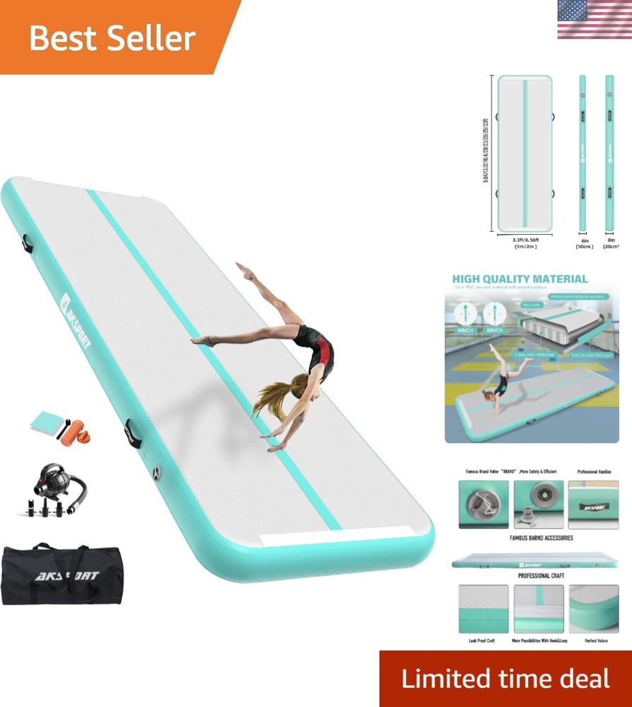 20ft Inflatable Gymnastics Air Mat - Perfect for Cheerleading & Tumbling