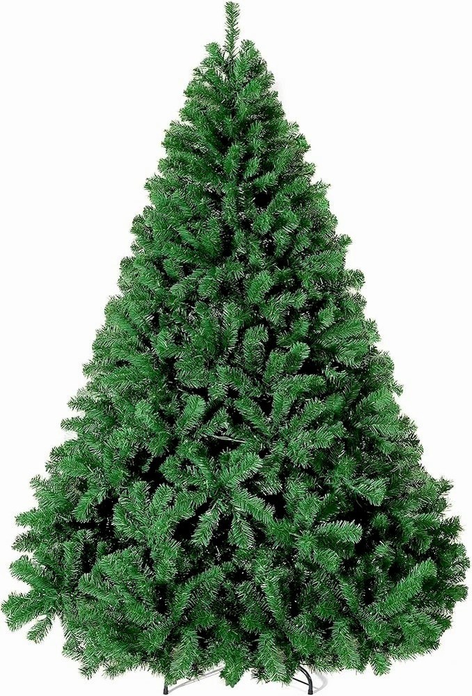 7.5 ft Artificial Christmas Tree, Realistic Premium Spruce Hinged Christmas Tree