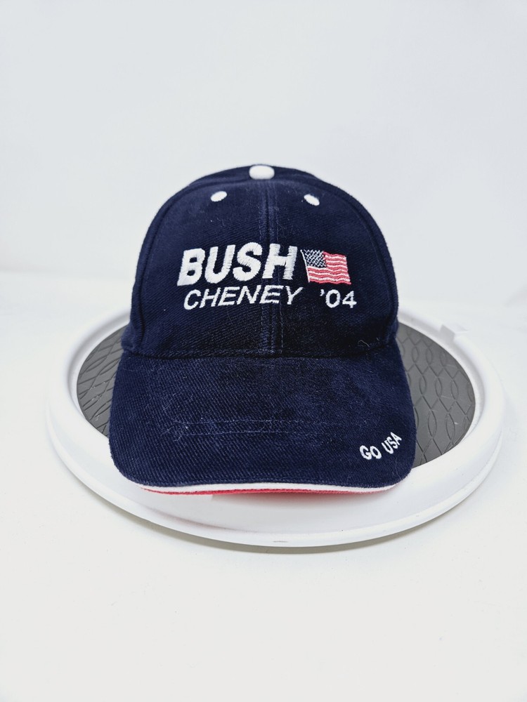 Vintage Bush Cheney 2004 Presidential Election Strapback Hat Used FAST SHIPPING