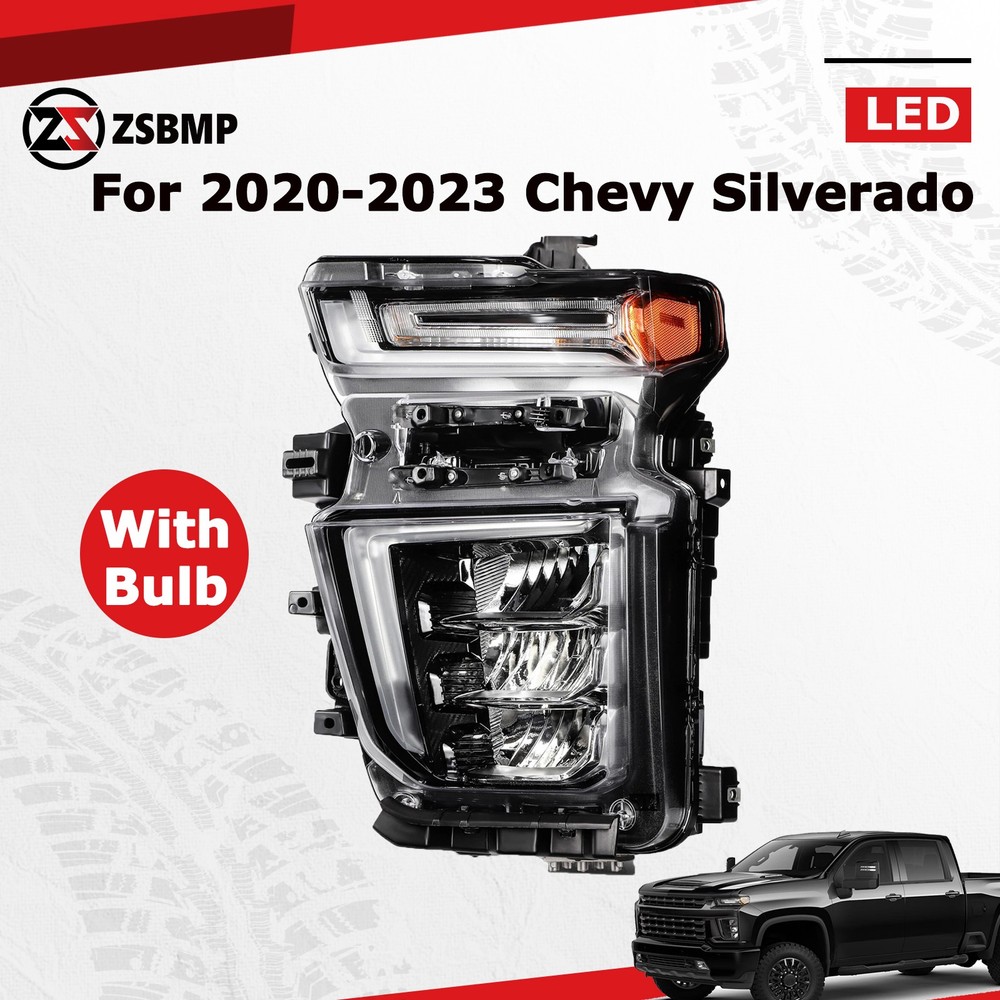 For 2020-2023 Chevy Silverado 2500HD/3500HD LED Headlight W/ Bulb Driver Left LH