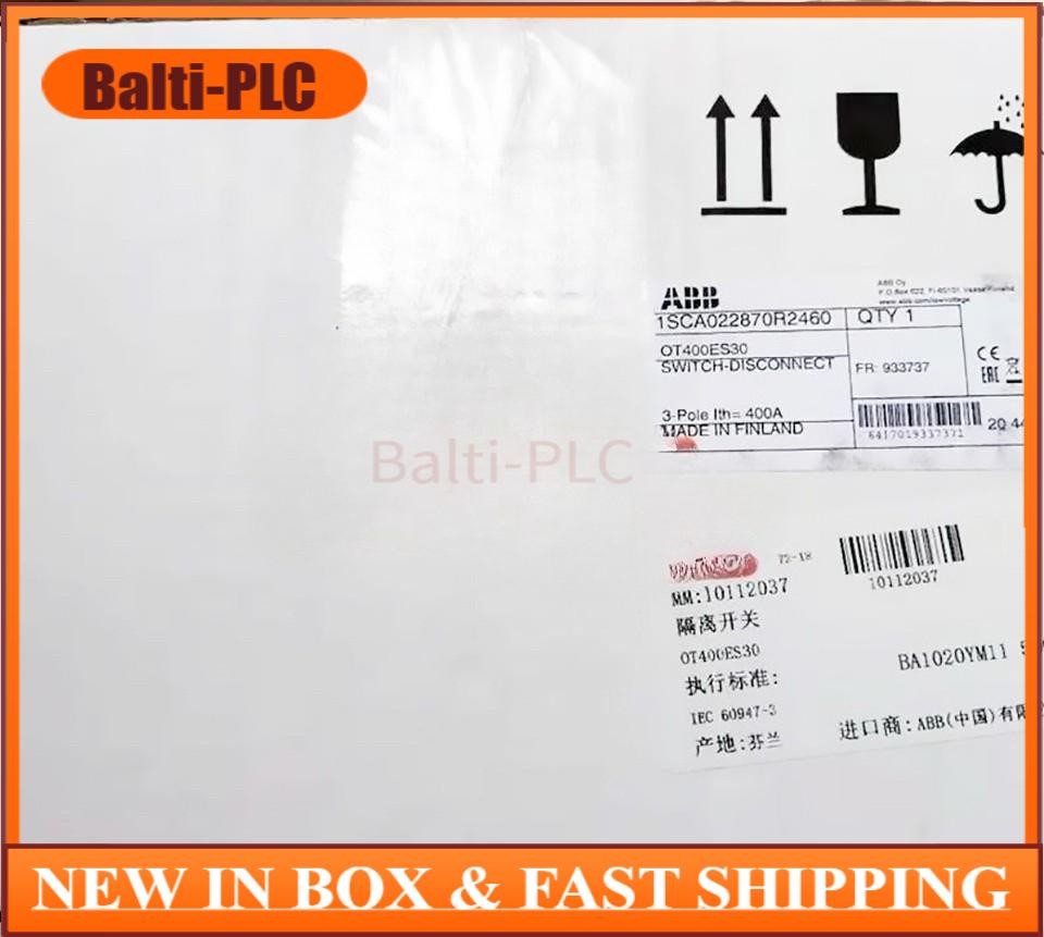 1PCS NEW ABB Isolating Switch OT400ES03 400A 3P