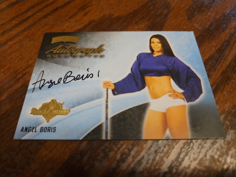 2014 Benchwarmer Hockey Autograph Gold Foil Card Angel Boris #36 Auto Playboy
