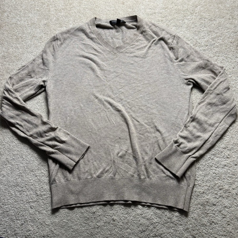 Banana Republic Womens Beige Lightweight V-Neck Sweater Size Small