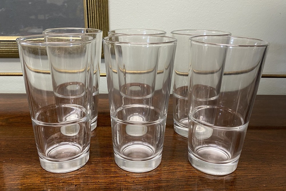 Libbey Duratuff 12 oz Glasses Stackable Bar Beer Sturdy Restaurant USA Vintage