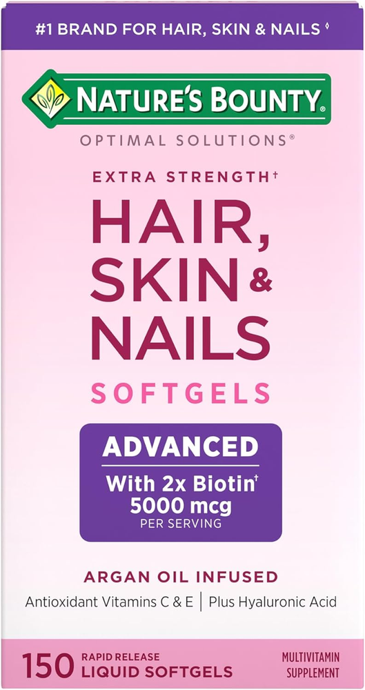Nature'S Bounty Advanced Hair, Skin & Nails, Argan-Infused Vitamin Supplement wi