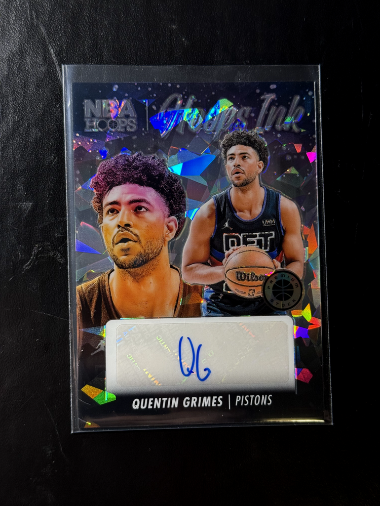Quentin Grimes 2023-24 Premium Stock Hoops Ink Auto Pistons No. HI-GRM