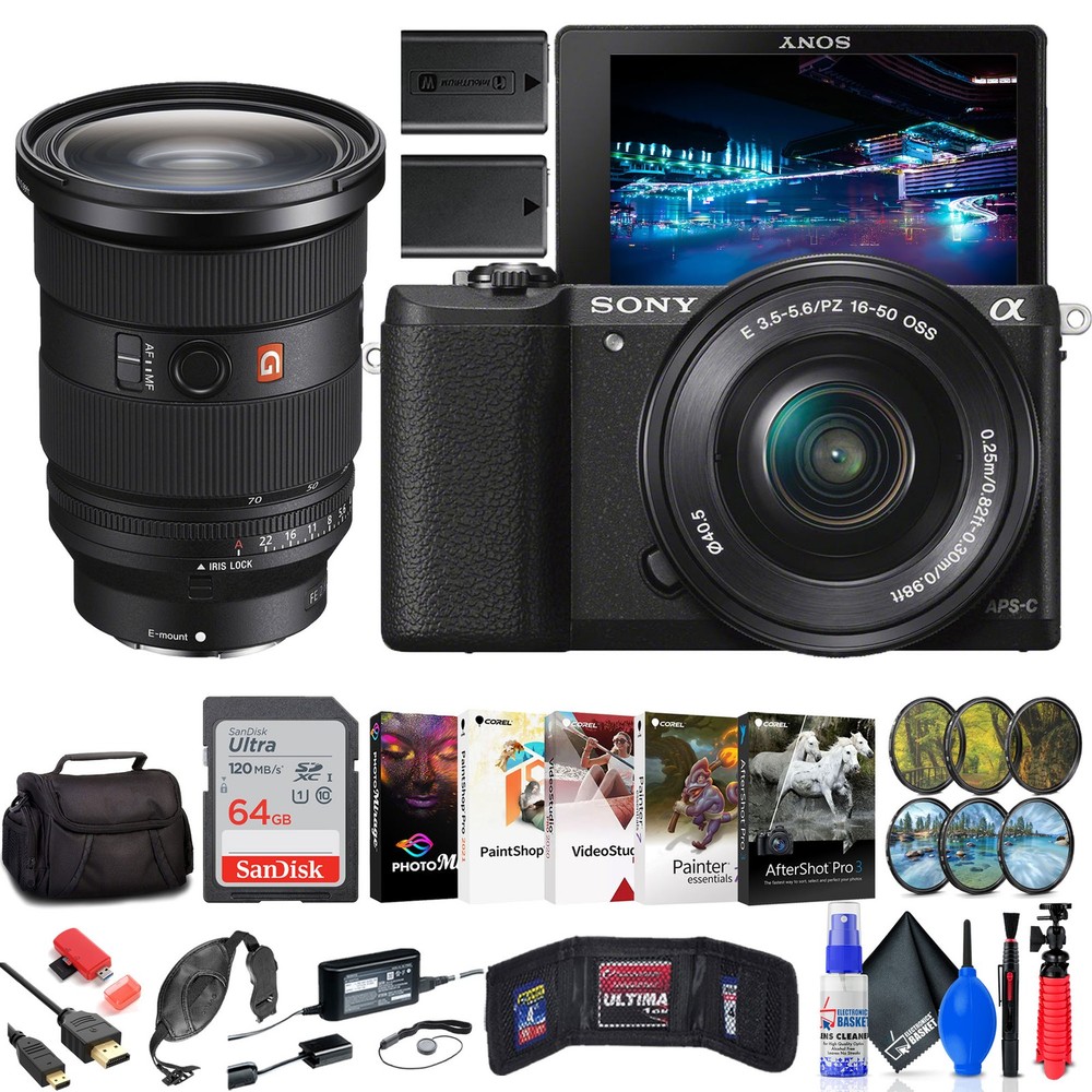 Sony Alpha a5100 Mirrorless Camera with 16-50mm Lens Kit & Accessories