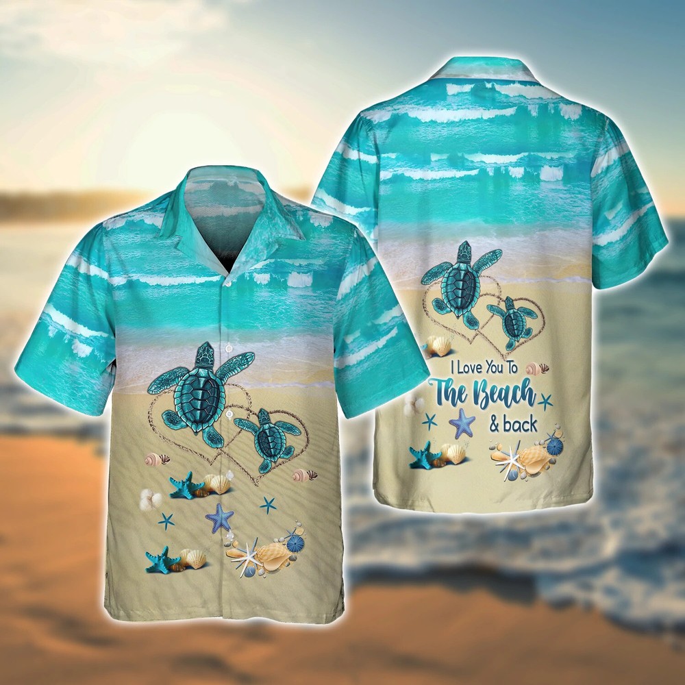 Turtle 3D Full Print Hawaiian shirt Summer turtle beach Hawaii Shirt Aloha Shi