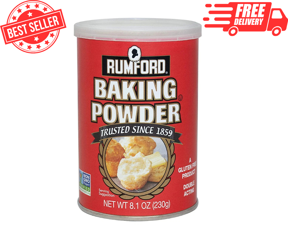 Double Action Baking Powder 8.1 oz for Fluffy Baked Goods-image