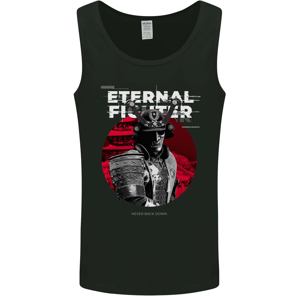 Samurai Fighter Skull MMA Mixed Martial Arts Mens Vest Tank Top