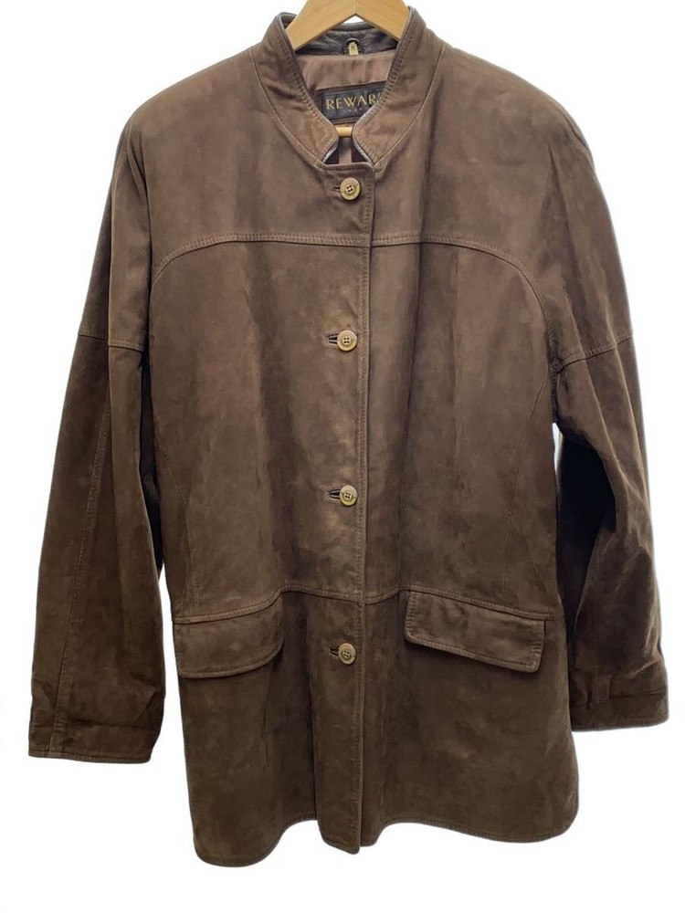 Reward/Leather Jacket Blouson/M/Leather/Brw/Plain 3995