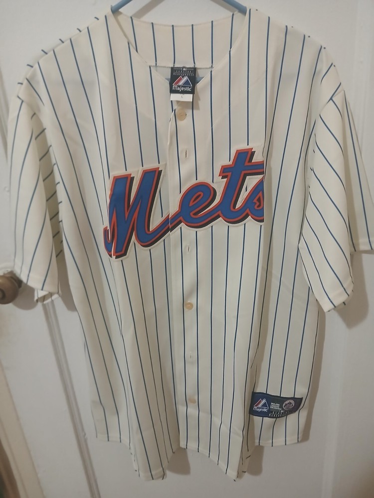 David Wright Home Authentic Pinstripes Replica Jersey Size Large
