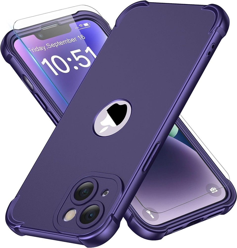 iPhone 14 Case, with [2 x Screen Protectors] [15 Ft Military Grade ORETECH]